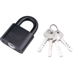 zámek visací kovový, 50mm závěsné oko z tvrzené oceli